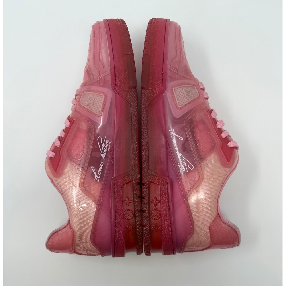 Louis Vuitton Clear Fluorescent Pink Trainer Size 8 US 7 LV - Picture 3 of 9
